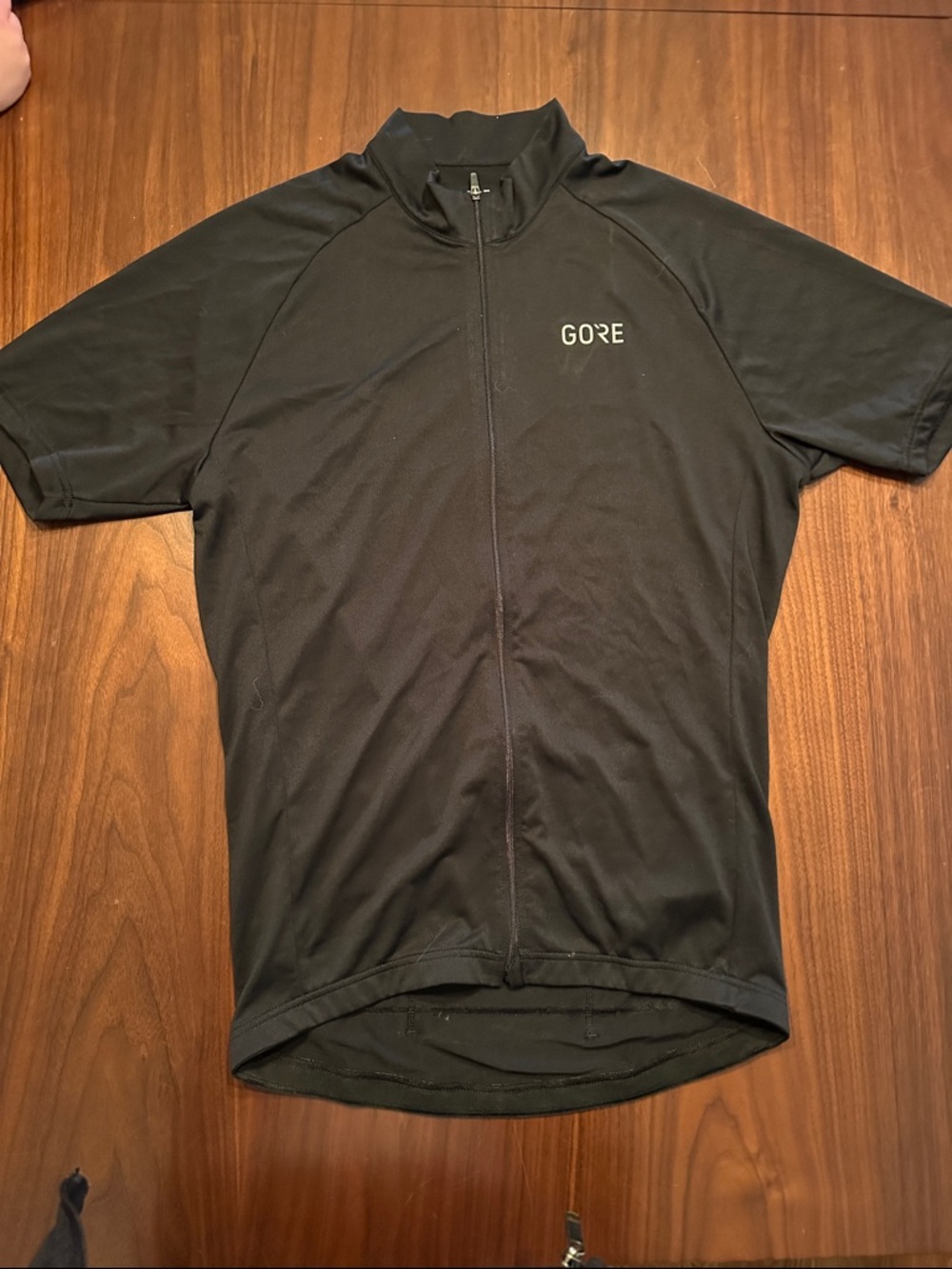 GORE Men’s Black Cycling Jersey - Short Sleeve Zip Front